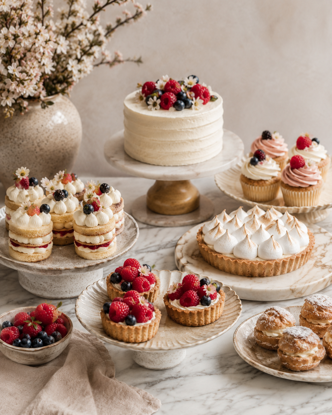 Premium dessert spread for hospitality counters